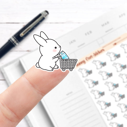 Bunny Shopping Cart Stickers