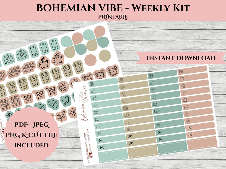 Bohemian Vibe // Erin Condren 2021 Weekly Planner Kit