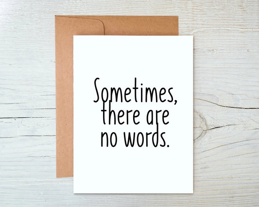 Card "Sometimes there are no words".