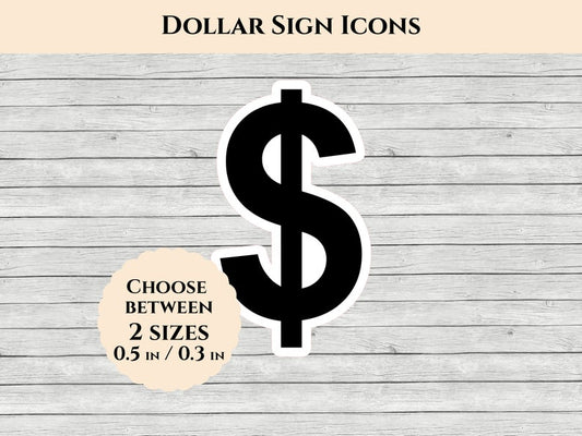 Dollar Sign (black) Icon Stickers