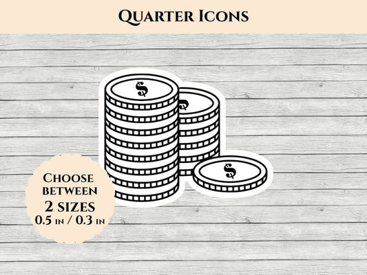 Quarter Icon Stickers