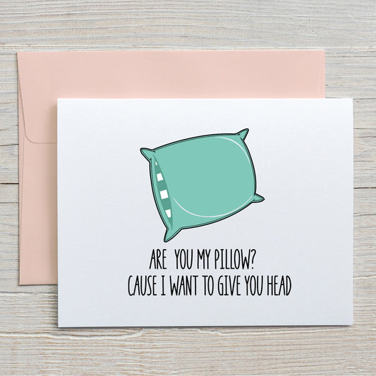 Card "Are you my pillow?"