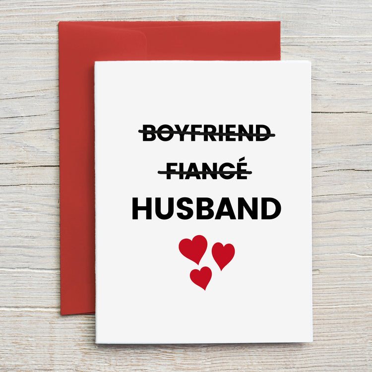 Card "Boyfriend Fiancé Husband"