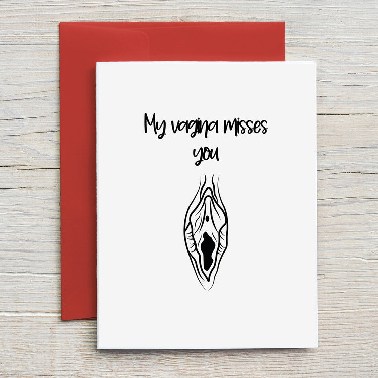 Card "My vagina misses you"