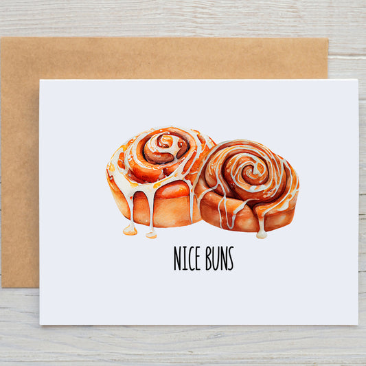 Card "Nice buns"
