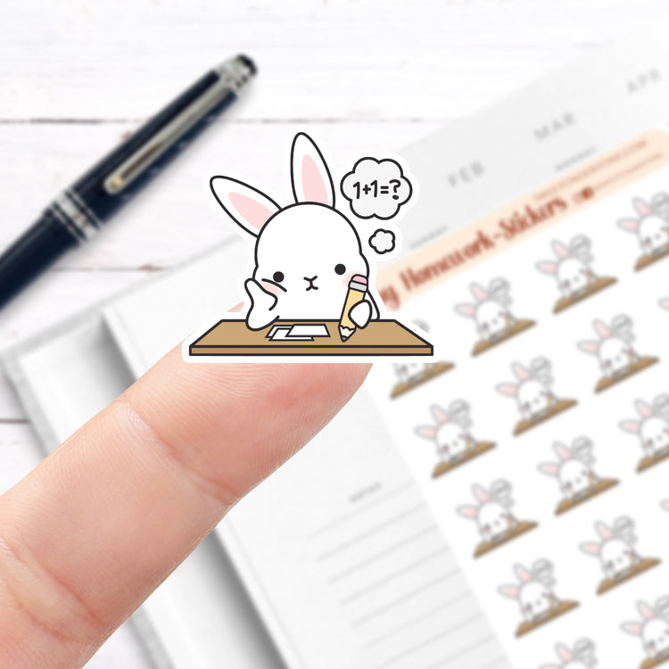 Bunny Homework Stickers