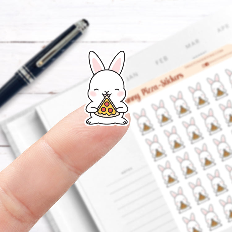 Bunny Pizza Stickers