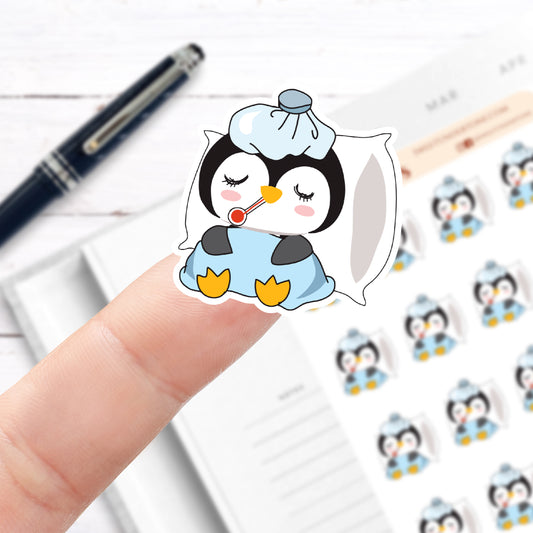 Penguin Sick Stickers