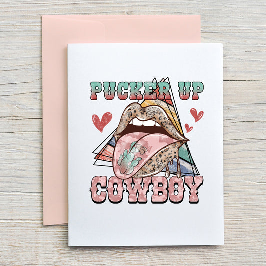 Card "Pucker Up Cowboy"
