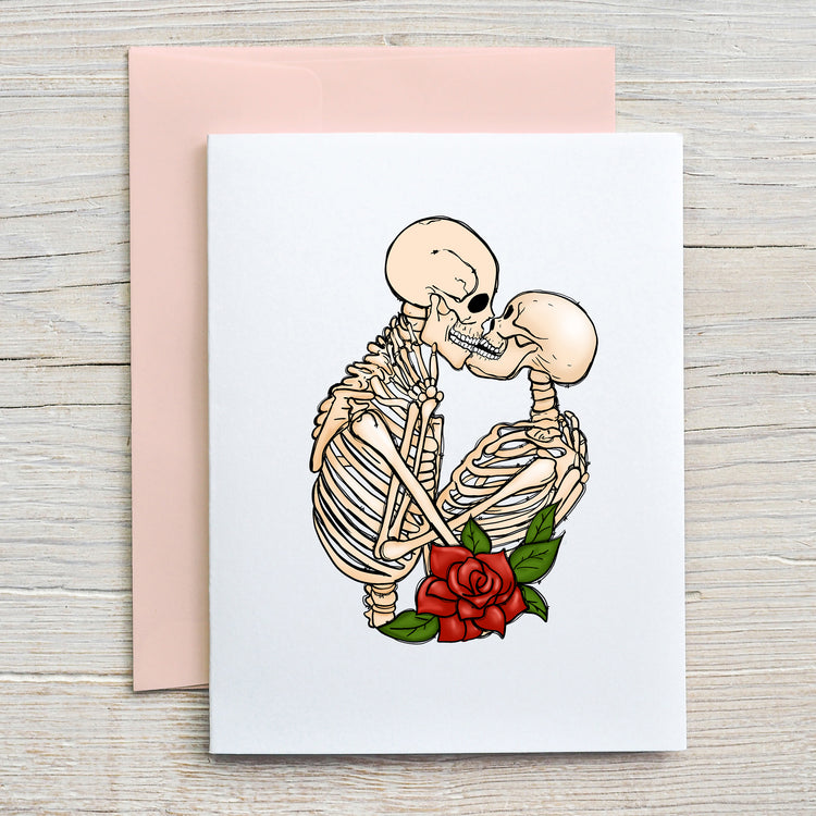 Card "Skeleton Kiss"