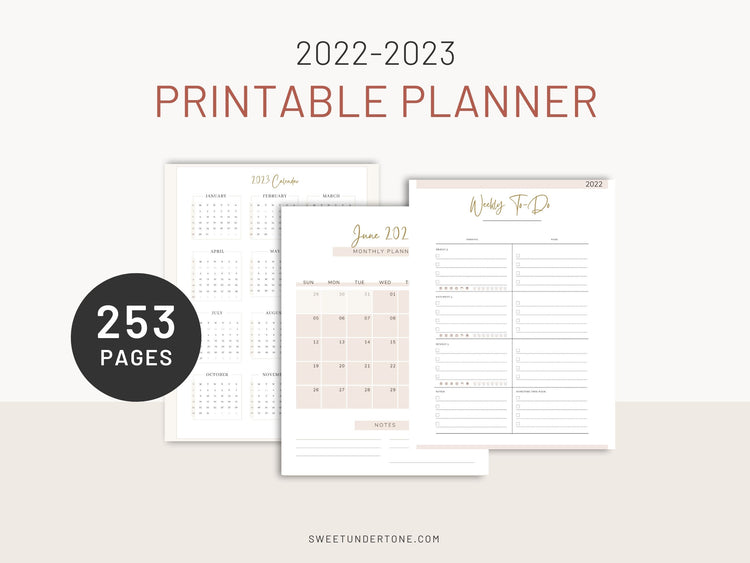 Work/Life Balance Printable Planner 2022-2023