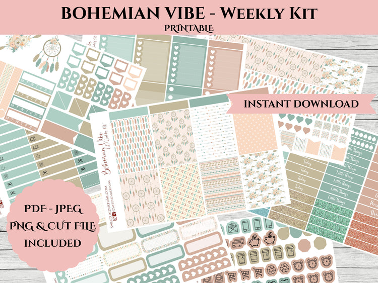 Bohemian Vibe // Erin Condren 2021 Weekly Planner Kit