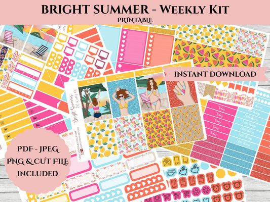 Bright Summer // Erin Condren 2021 Weekly Planner Kit