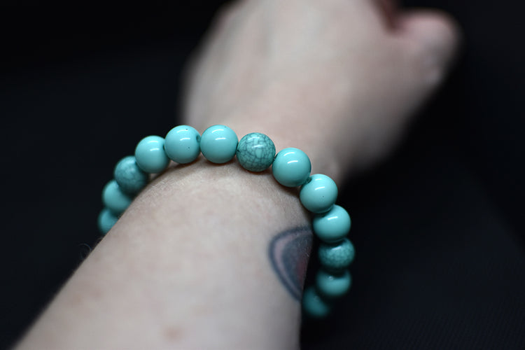 Turquoise Craft Bead Bracelet