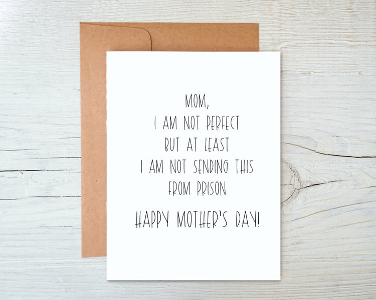 Card "I'm not perfect" - Mother's Day