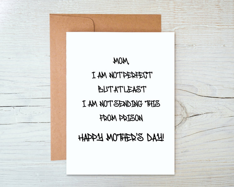 Card "I'm not perfect" - Mother's Day