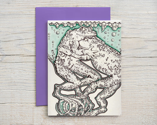 Card "Hugging Frogs"