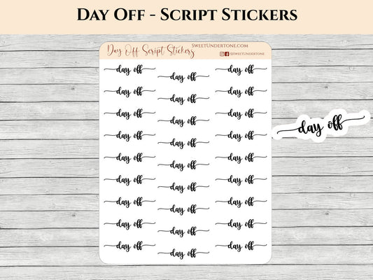 Day Off - Script Stickers