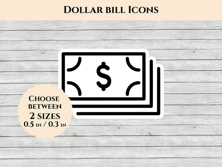 Dollar Bill Icon Stickers