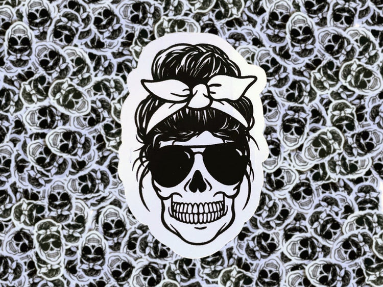 Skull Mom Sticker