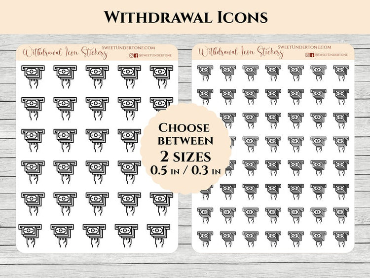 Withdrawal Icon Stickers