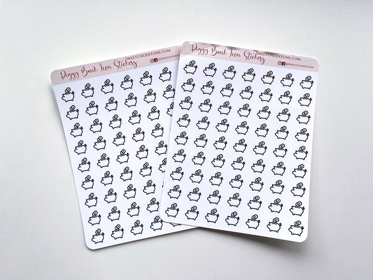 Piggy Bank Icon Stickers