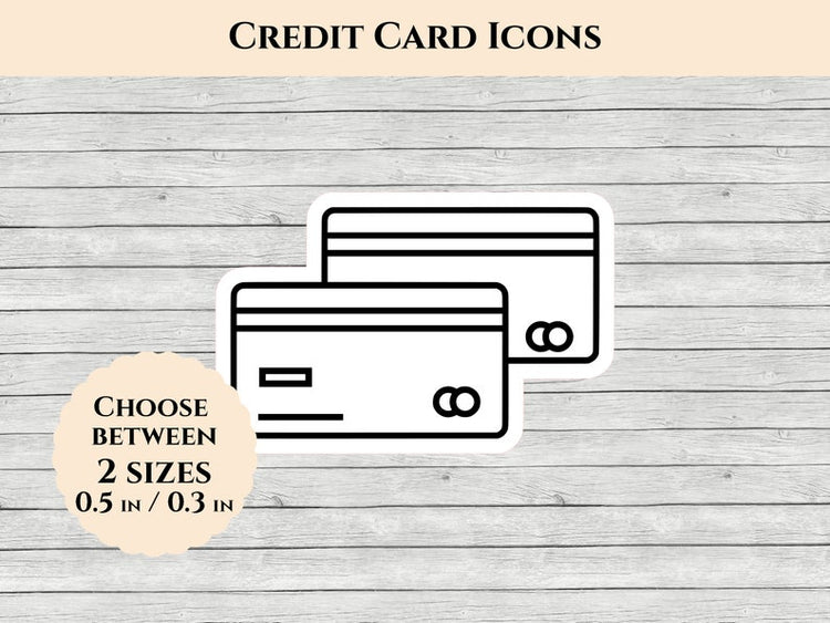 Credit Card Icon Stickers