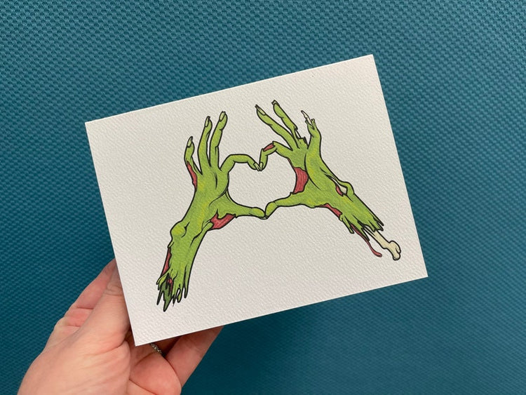 Card "Zombie Heart Hands"