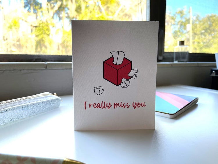 Card "I really miss you"